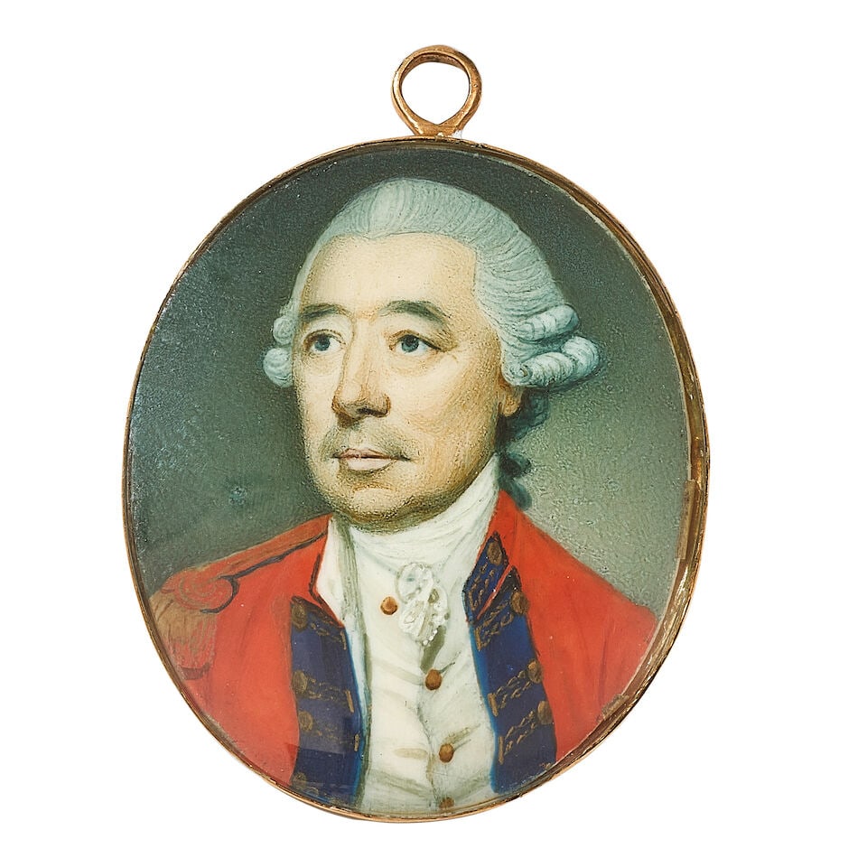Attributed to John Smart I (English, 1741-1811): Portrait miniature of a gentleman in military d... - 2