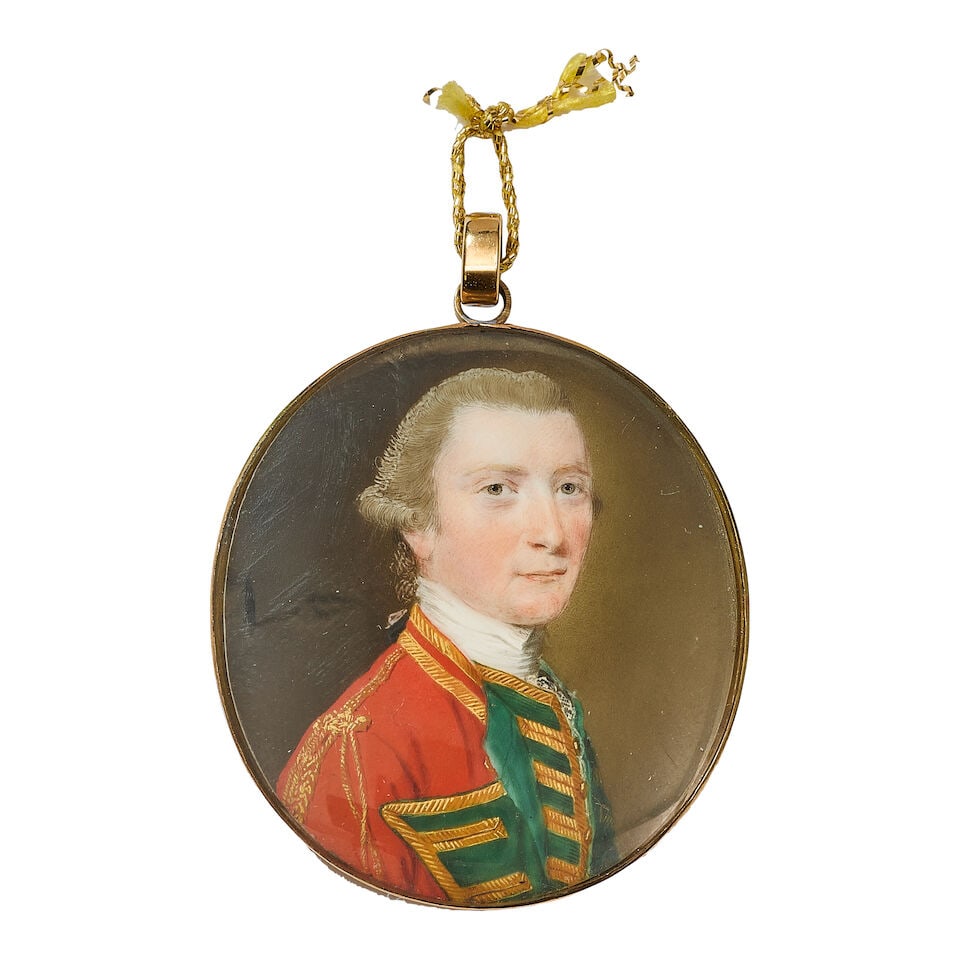 Attributed to John Smart I (English, 1741-1811): Portrait miniature of a gentleman in military d... - 3