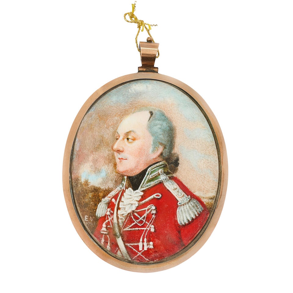 Attributed to William Armfield Hobday (British, 1771-1831): Portrait miniature of a gentleman in... - 3