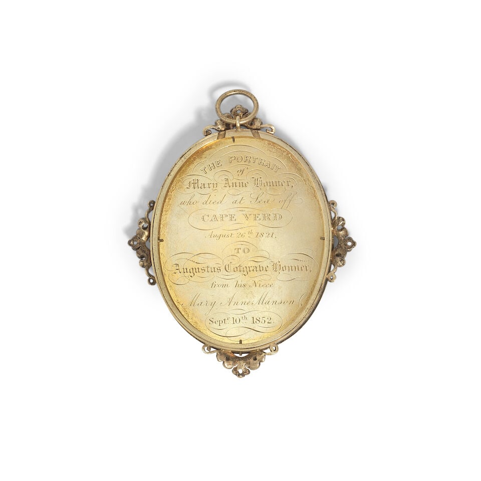 School of John Cox Dillman Engleheart (English, 1784-1862): Portrait of Mary Anne Bonner, togeth... - 2