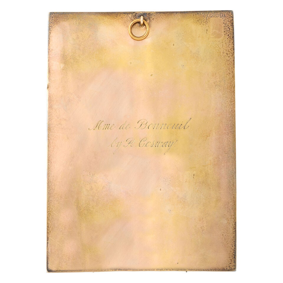 Attributed to Richard Cosway (English, 1742-1820): Portrait of a Lady called Madame de Bonnevil ... - 2