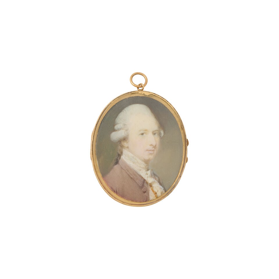 Portrait miniature of gentleman together with four English portrait miniature of male sitters in... - 2