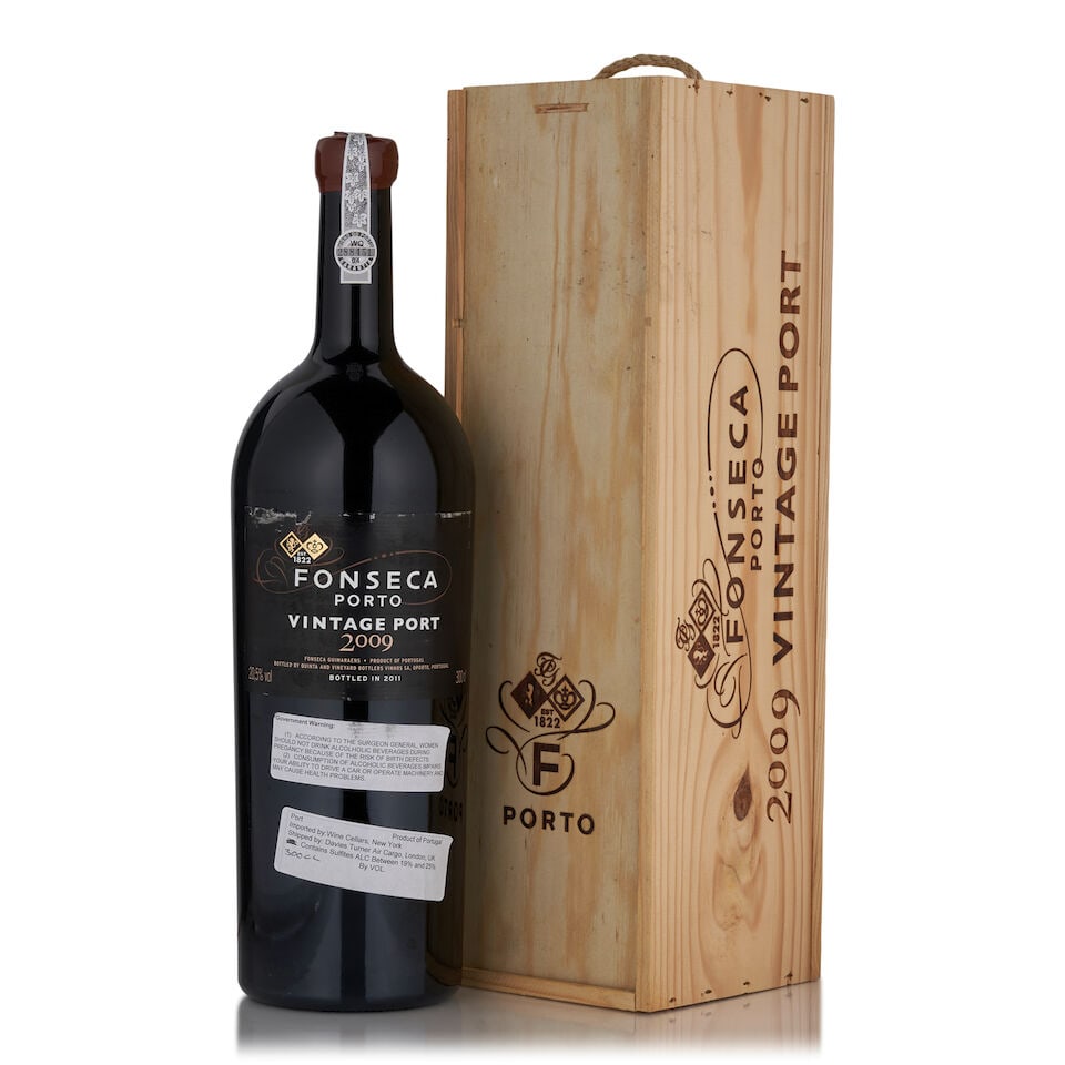 Fonseca Vintage Port, 2009 (1 bottle, 3L): Fonseca Vintage Port, 2009 (1 bottle, 3L) Region: Portugal Fill Level: into neck Label: lightly nicked and scuffed Packaging: original wooden case Footnotes: Fortified This lot is subject to the follo