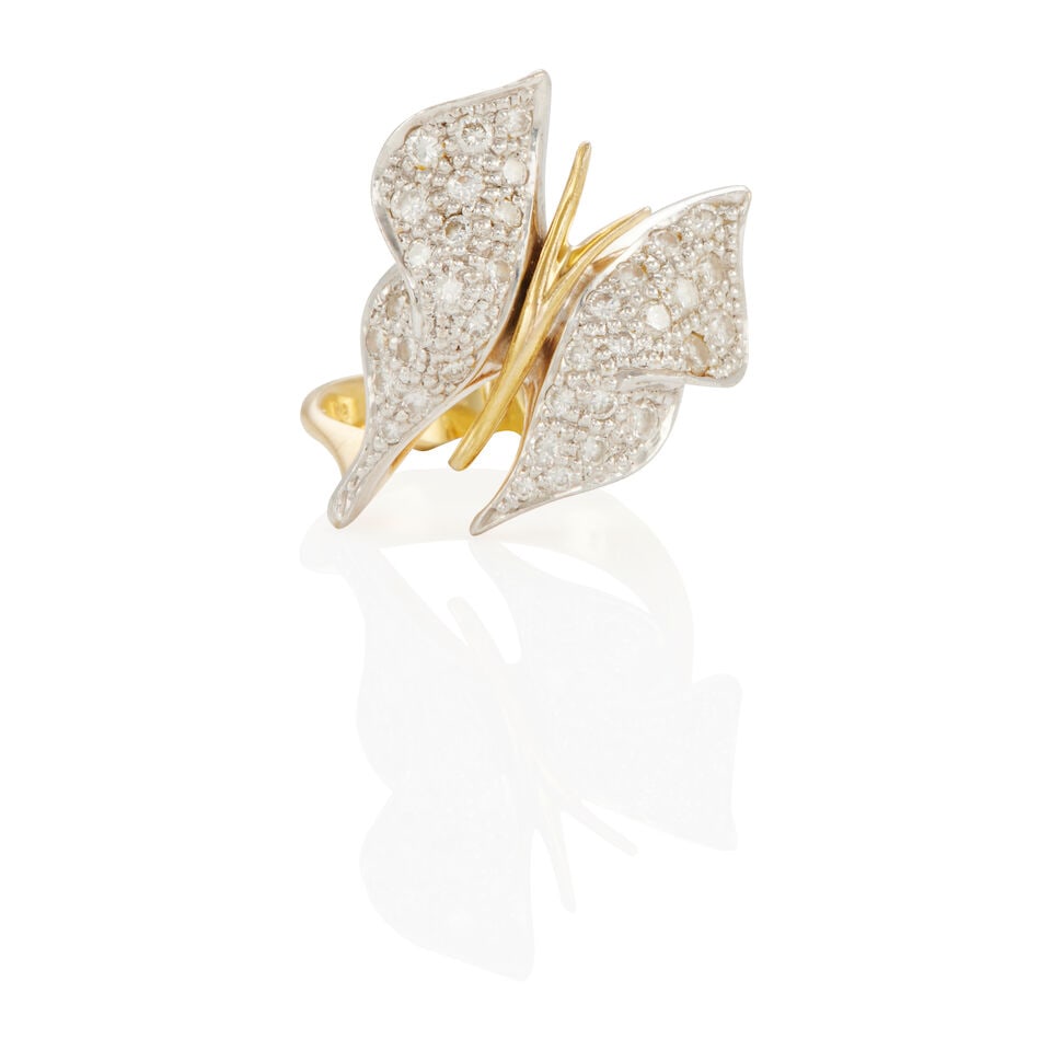 18K BICOLOR GOLD AND DIAMOND RING (1 of 2)