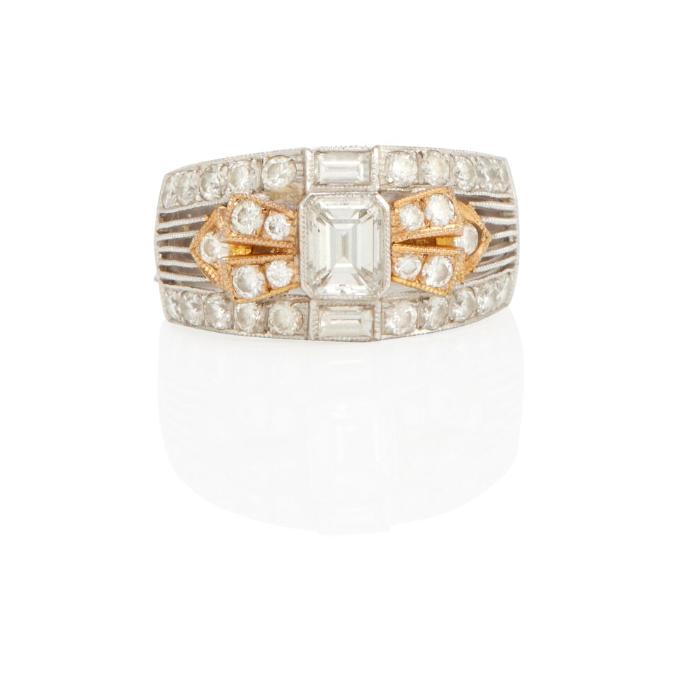 18K BICOLOR GOLD AND DIAMOND RING (1 of 2)