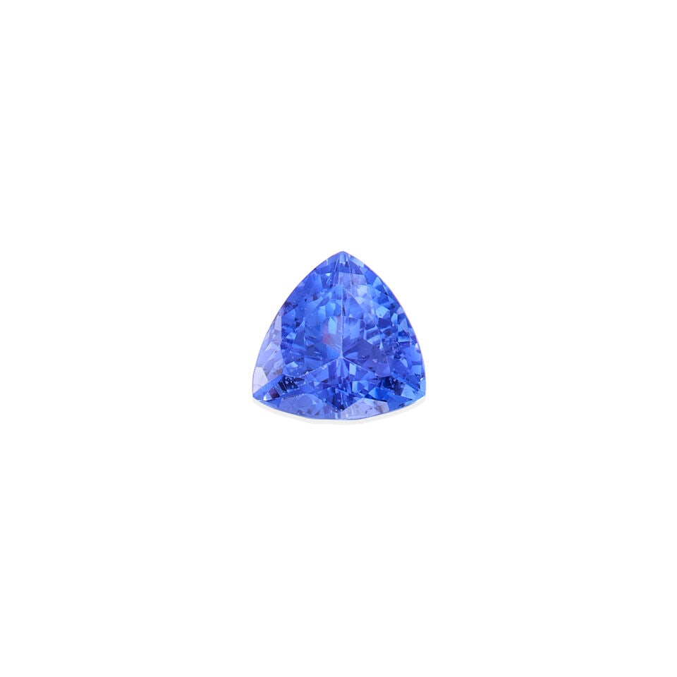 LOOSE TANZANITE: LOOSE TANZANITE • One loose triangular tanzanite weighing approximately 2.32 carats Footnotes: Overall condition, very good Tanzanite: bluish-Violet, eye-clean This condition report is