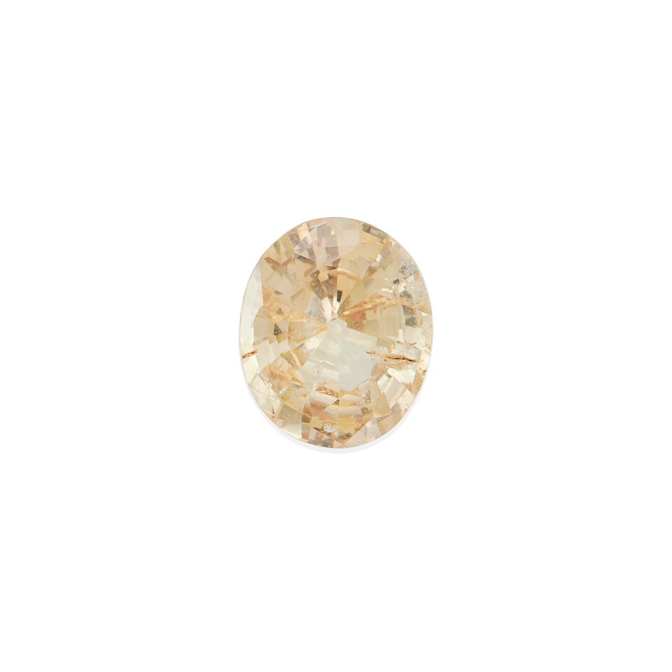 LOOSE SAPPHIRE WITH GIA REPORT: LOOSE SAPPHIRE WITH GIA REPORT • 1 oval modified brilliant-cut sapphire weighing 5.39 carats • Accompanied by GIA report no. 1232663288, dated August 16, 2025 stating yellowish orange,