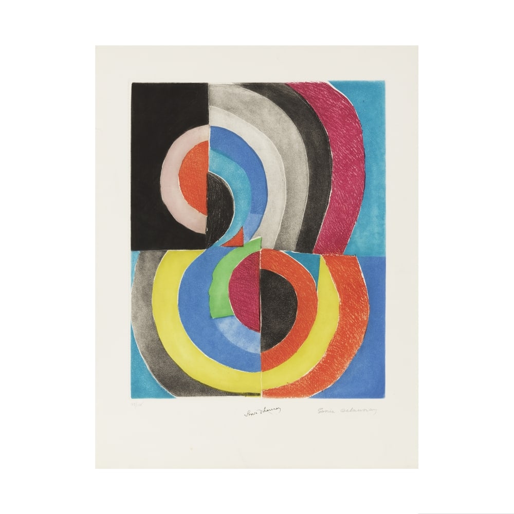 SONIA DELAUNAY (1885-1979) Avec moi-même, 1970 - une planche Une des 10 de la suiteEau fort... (1 of 1)