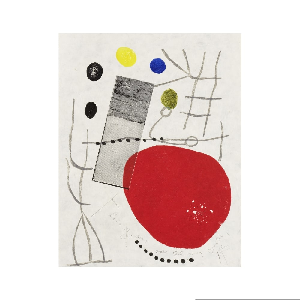 JOAN MIRÓ (1893-1983) Sans Titre, 1958 (Dupin, 206)Gravure sur bois, collagraphie et collag... (1 of 1)