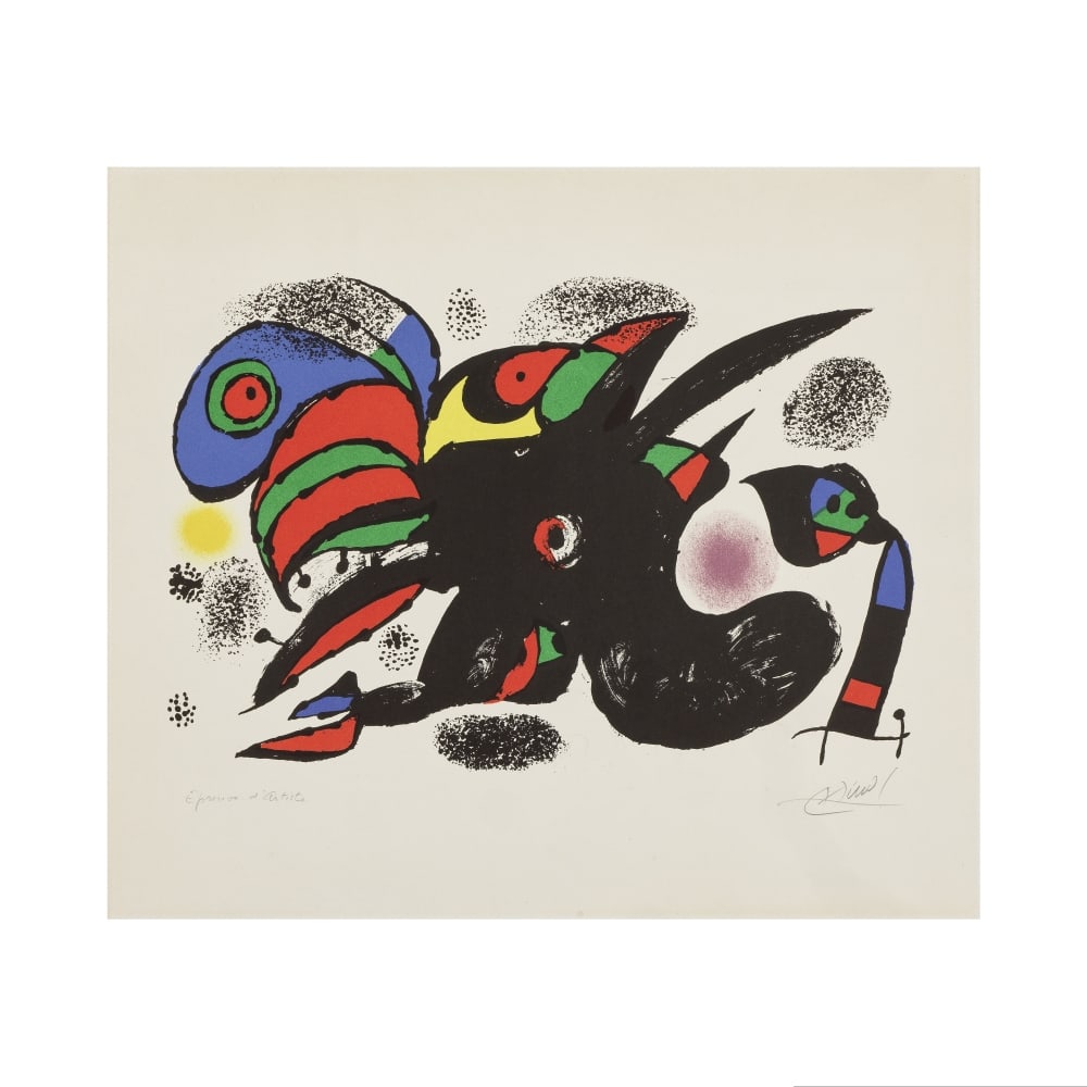 JOAN MIRÓ (1893-1983) XXe siècle, n° 47, 1976 (Mourlot, 1107 ; Cramer, 222)Litho...: JOAN MIRÓ (1893-1983) XXe siècle, n° 47, 1976 (Mourlot, 1107 ; Cramer, 222) Lithographie en couleurs sur vélin Epreuve signée, annotée « épreuve d'artiste »