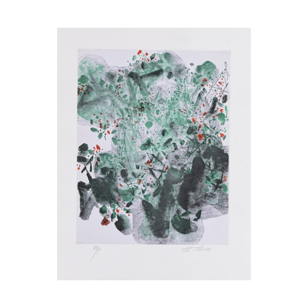 CHU TEH-CHUN (1920-2014) Sans titre Gravure en couleur sur papier Moulin du GuéSignée ... (1 of 1)