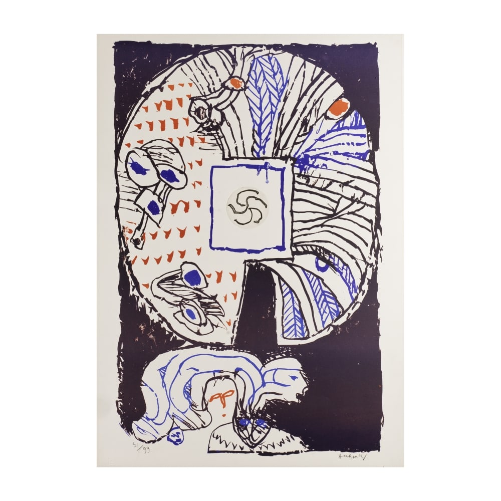 PIERRE ALECHINSKY (NE EN 1927) Fenêtres, 1977 Lithographie en couleur et eau-forte sur Arch... (1 of 1)