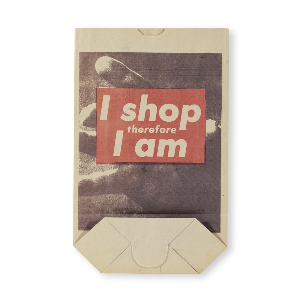 BARBARA KRUGER (NEE EN 1945) I Shop Therefore I Am, 1990 Photolithographie en couleurs sur sac d... (1 of 1)