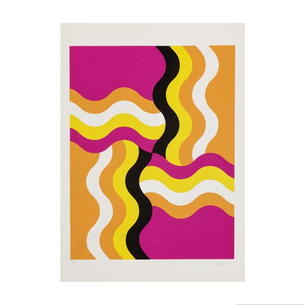 MOHAMED MELEHI (1936-2020) Composition, 1970 Sérigraphie en couleursSignée, daté... (1 of 1)