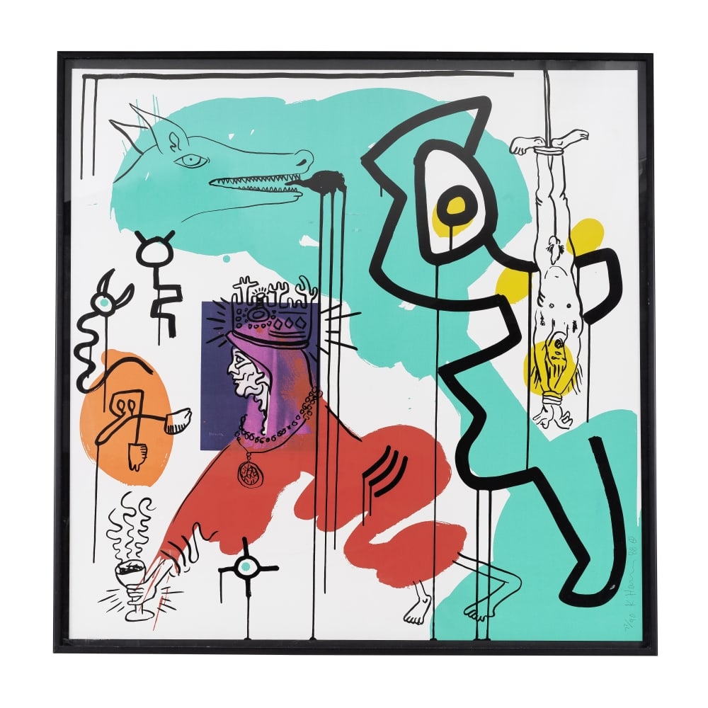 KEITH HARING (1958-1990) Apocalypse #9, 1988 (Littmann, p. 109)Sérigraphie en couleurs Sign... (1 of 1)