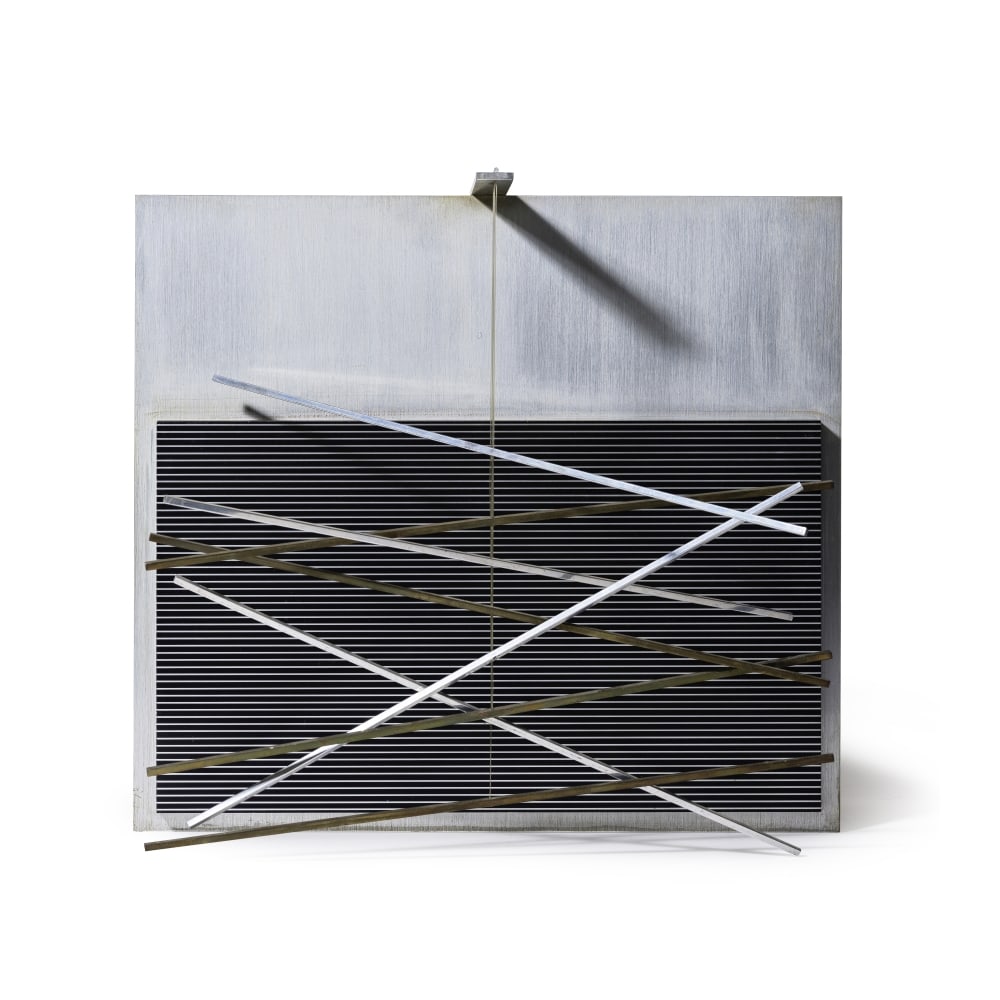 JESÚS RAFAEL SOTO (1923-2005) Vibrations métalliques, 1969 Sérigraphie sur alumin... (1 of 1)