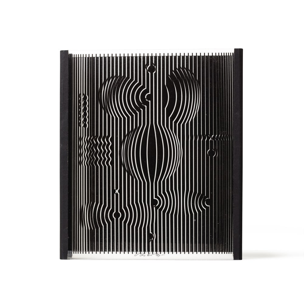 VICTOR VASARELY (1906-1997) Venus, tirée de l'Album Jalons, 1986 Sérigraphie sur plexi...: VICTOR VASARELY (1906-1997) Venus, tirée de l'Album Jalons, 1986 Sérigraphie sur plexiglas et plastique sur deux faces Signée et numérotée 245/250 Editée par Galerie Lahu