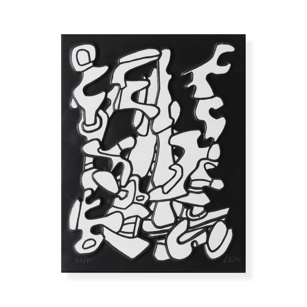 JEAN DUBUFFET (1901-1985) Arborescences I, 1972 (Webel,1092 ; Loreau, 166)Relief en noir et blan... (1 of 1)