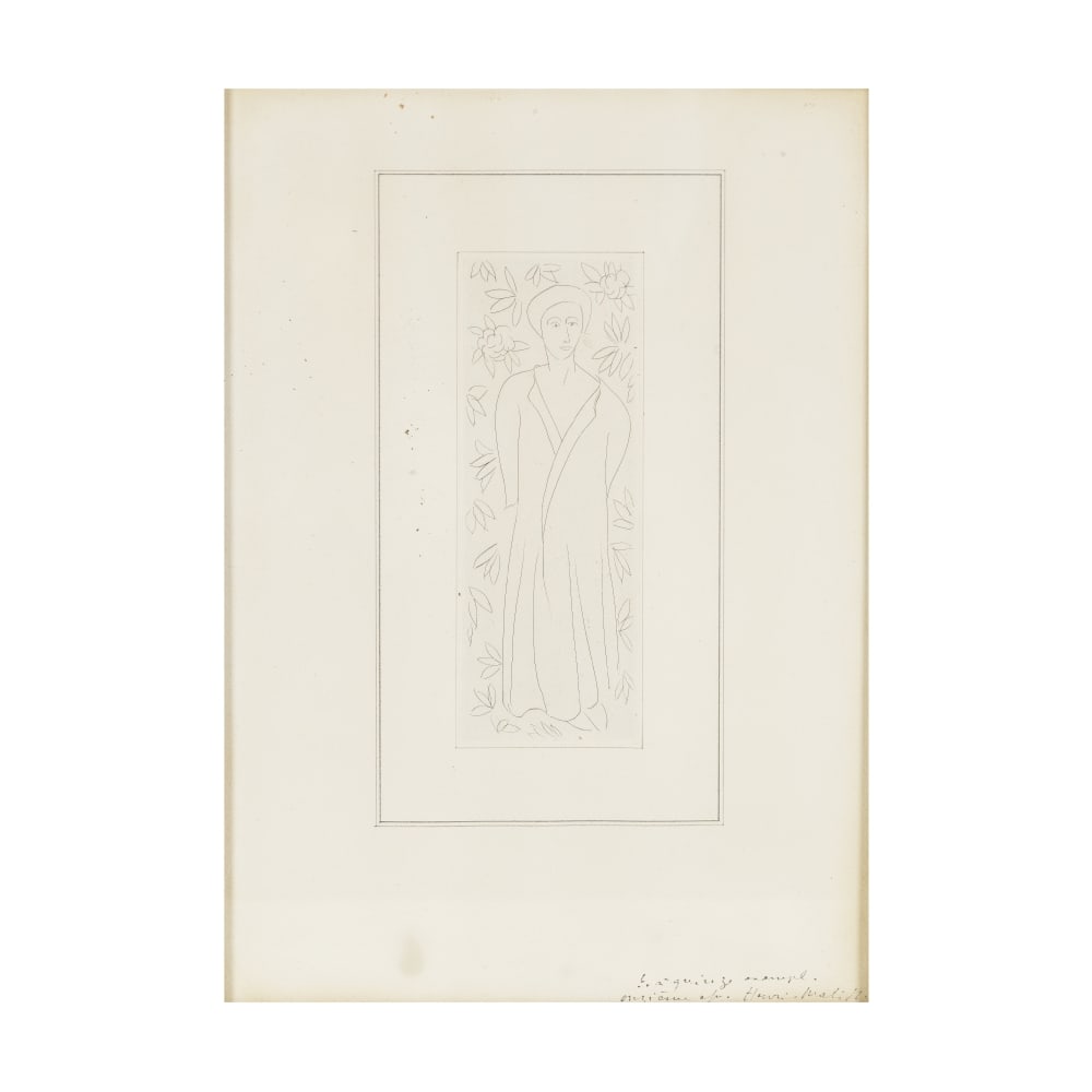 HENRI MATISSE (1869-1954) La Persane, 1914 (Duthuit, 27)Pointe-sèche sur Chine appliqué... (1 of 1)