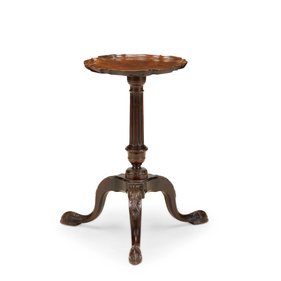 A George III and later mahogany wine tableMid-18th century and later - 2