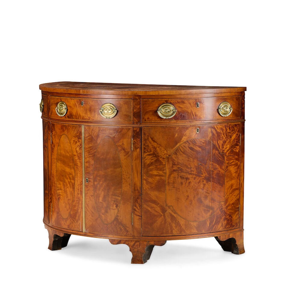 A George III and later satinwood, pollard elm and marquetry side cabinetLate 18th century and later - 3