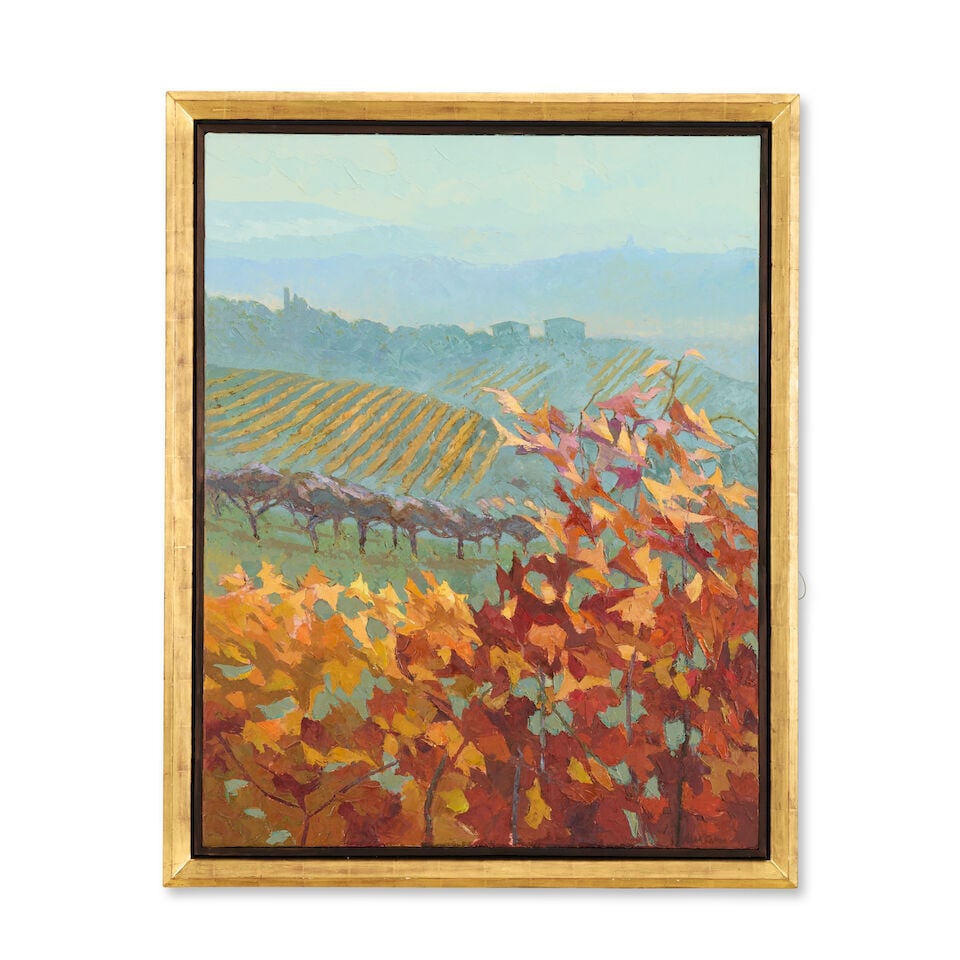 Alan Cotton (British, born 1936) Piemonte, Olive Trees among the Vines - 3