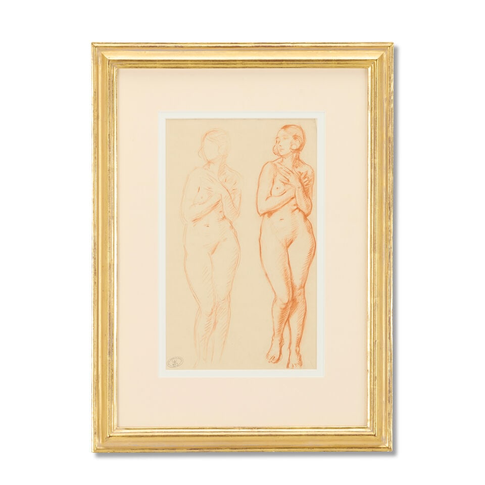 Wilfred Gabriel de Glehn, NEAC (British, 1870-1951) Reclining Model on a Sofa (Together with two... - 6