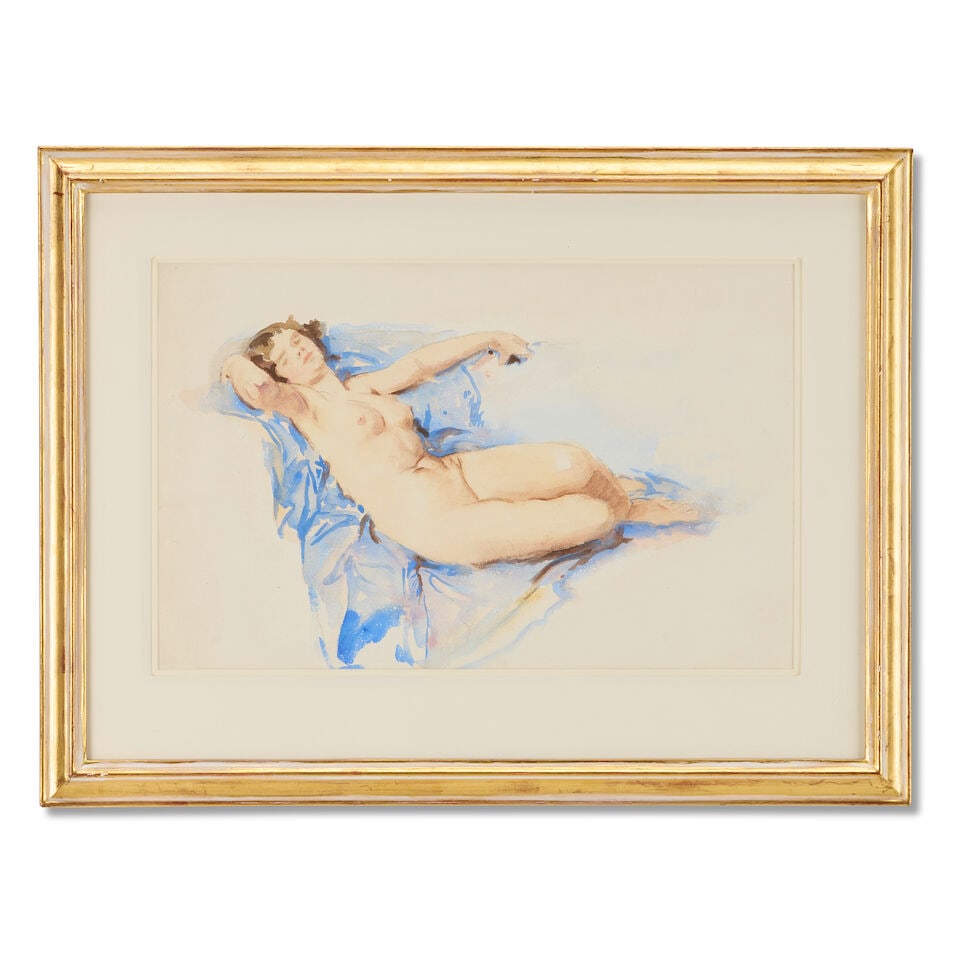 Wilfred Gabriel de Glehn, NEAC (British, 1870-1951) Reclining Model on a Sofa (Together with two... - 7