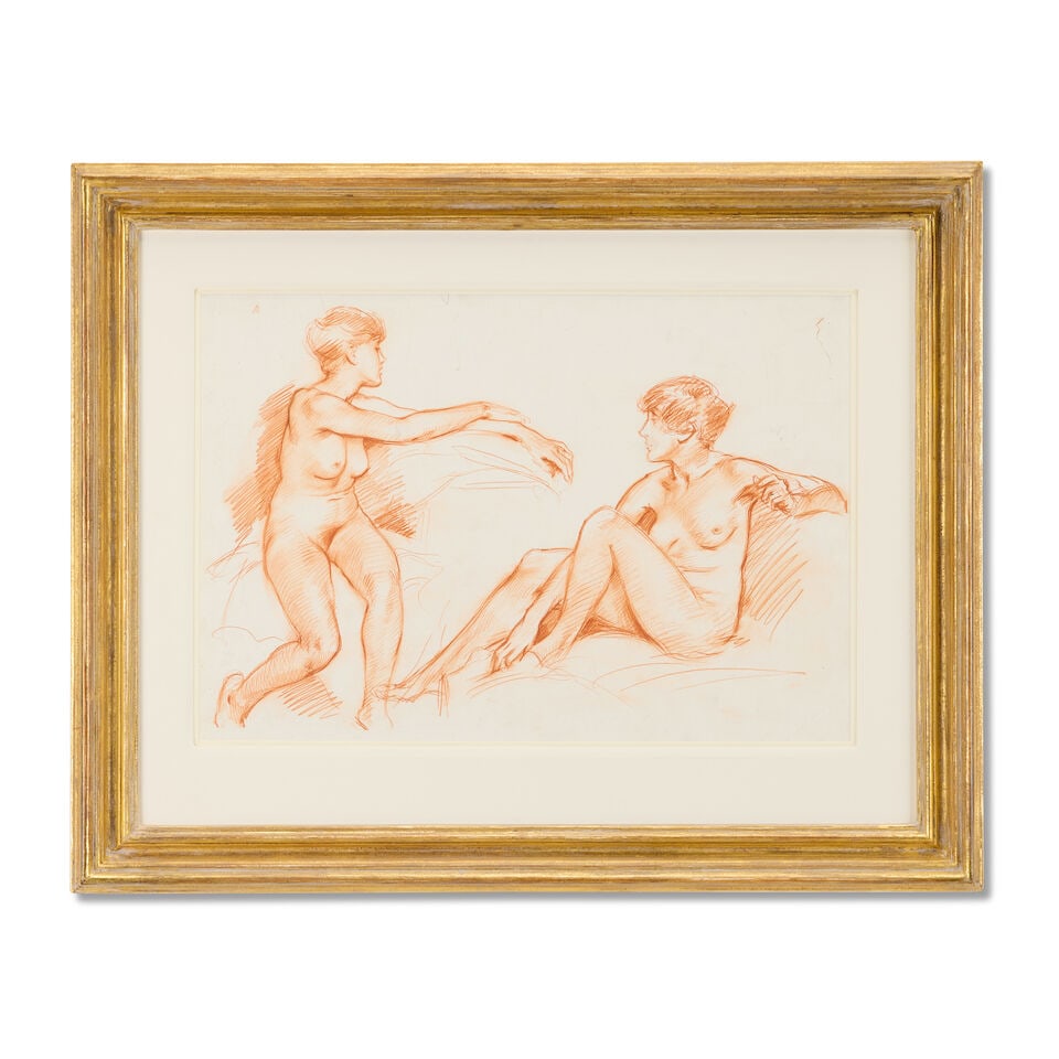 Wilfred Gabriel de Glehn, NEAC (British, 1870-1951) Seated Figure - Two Poses; Studies for Leda;... - 8