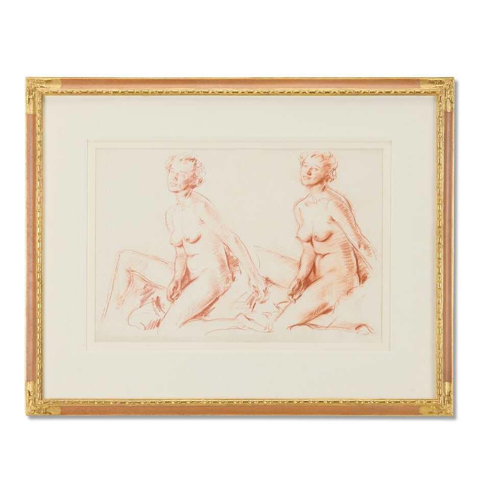 Wilfred Gabriel de Glehn, NEAC (British, 1870-1951) Seated Figure - Two Poses; Studies for Leda;... - 9