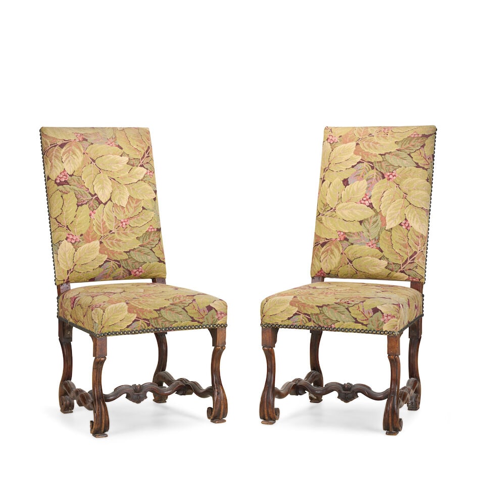 A pair of French walnut chairsLate 19th century in the Louis XIV style (2) - 3
