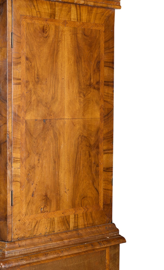 A walnut and featherbanded cabinet on stand Early 18th century and later - 2