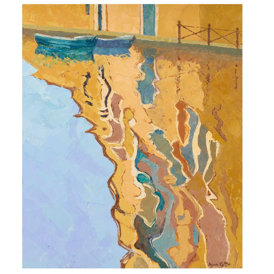 Alan Cotton (British, born 1936) Venice, Multicoloured Reflections: Alan Cotton (British, born 1936) Venice, Multicoloured Reflections signed 'Alan Cotton' (lower right) oil on canvas 61 x 50.5cm (24 x 19 7/8in). Footnotes: Provenance David Messum Fine Art Ltd., where