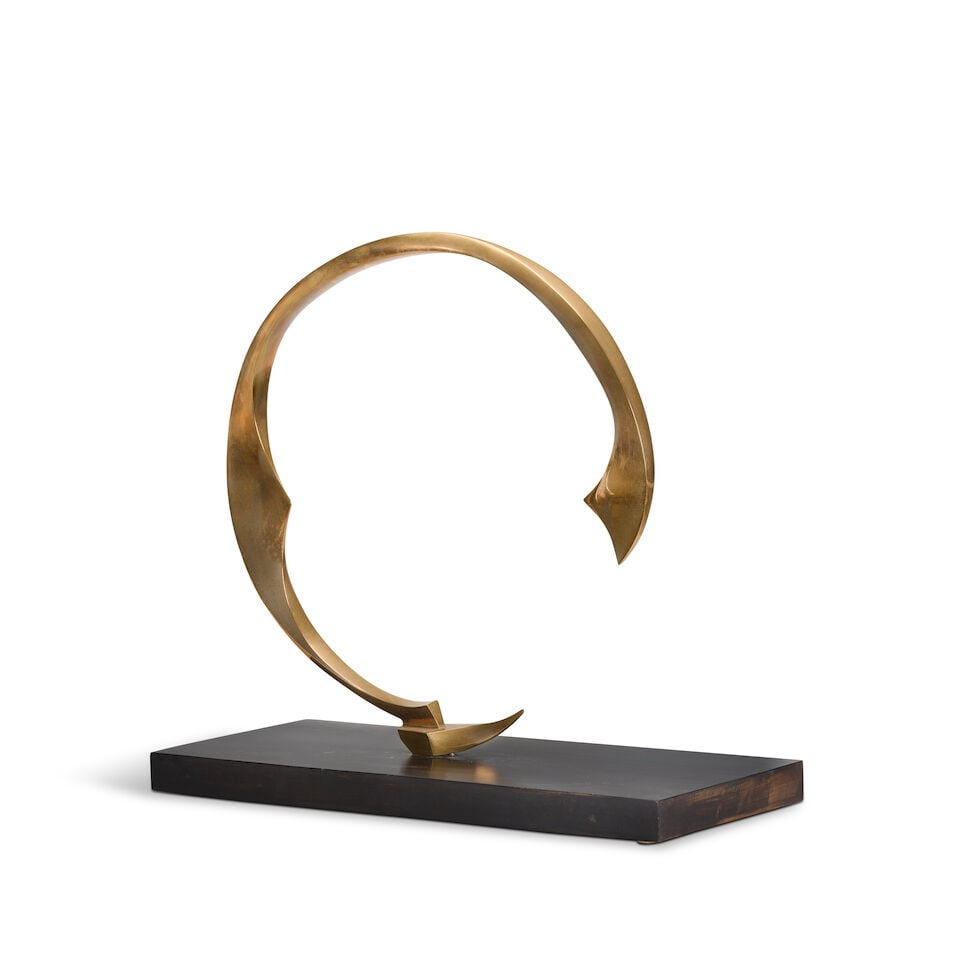 British School, 20th Century: a brass stylised crescent - 2