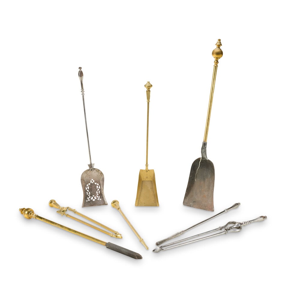 Two sets of fire tools Early 19th century and later (8) - 2