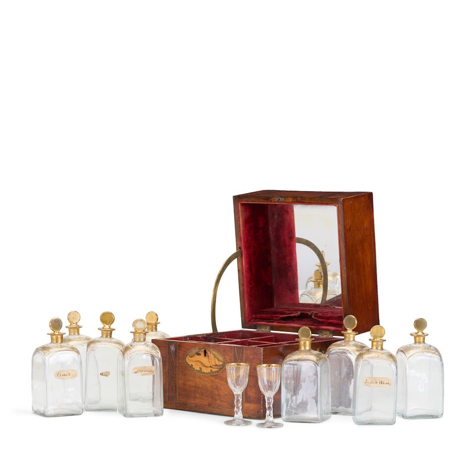 A George III mahogany and marquetry liquor box Late 18th century - 2