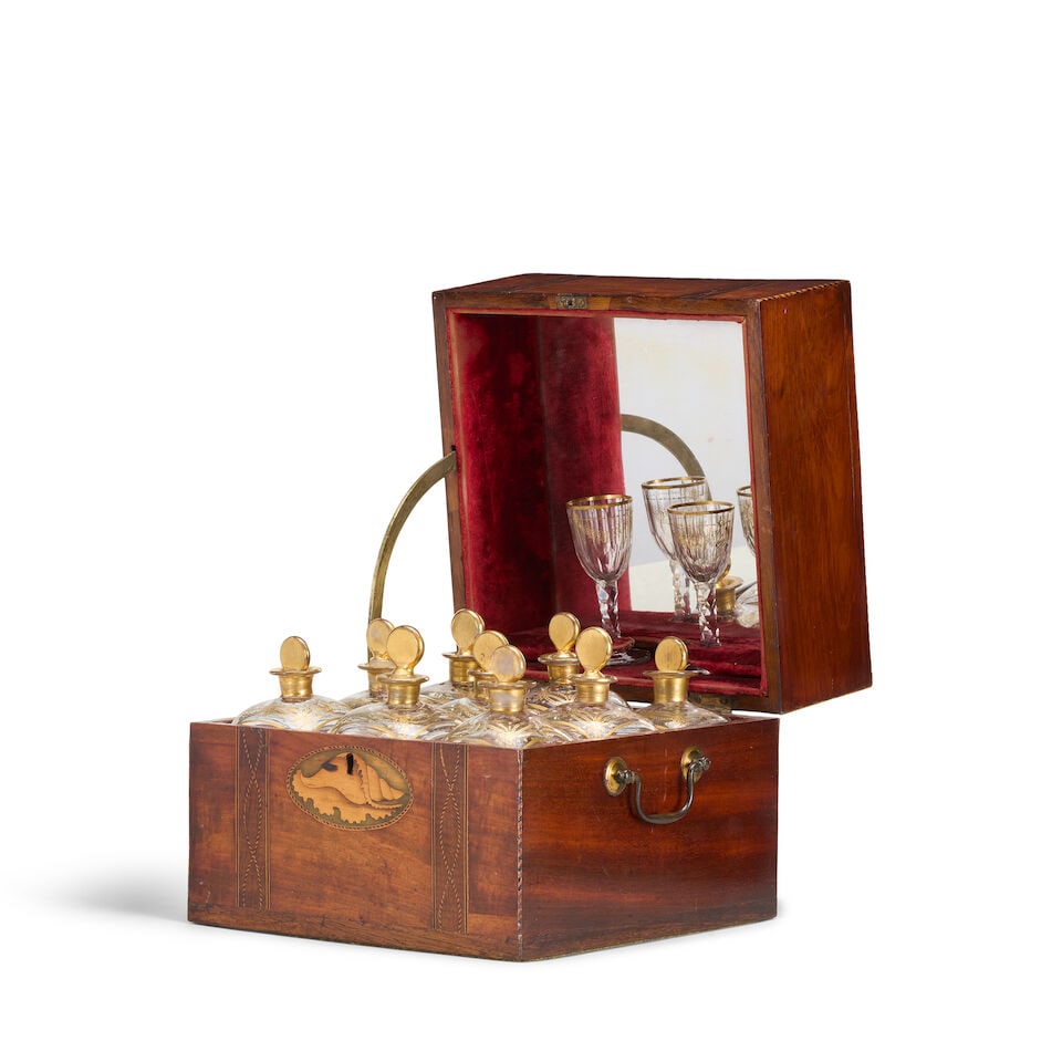 A George III mahogany and marquetry liquor box Late 18th century - 3