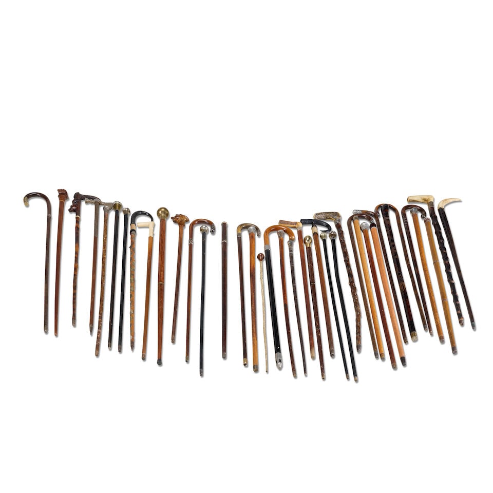 A large collection of Victorian and later walking canes and sticks 19th century and later (qty) - 2