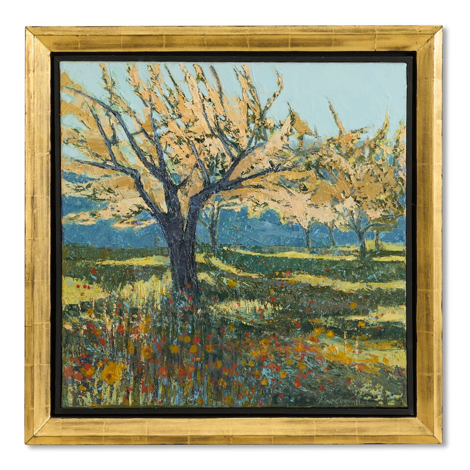 Alan Cotton (British, born 1936) Provence, Spring Cherry Orchard - 2