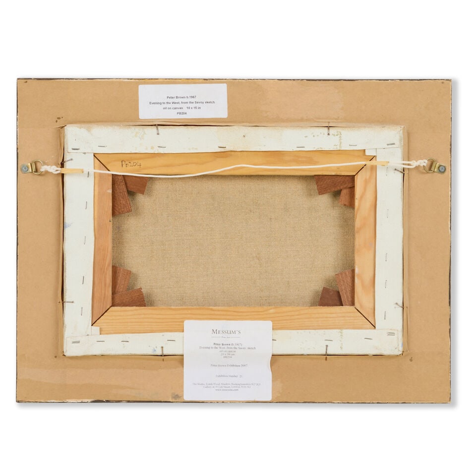 Peter Brown N.E.A.C. (British, born 1967) Evening to the West, from the Savoy, sketch - 2