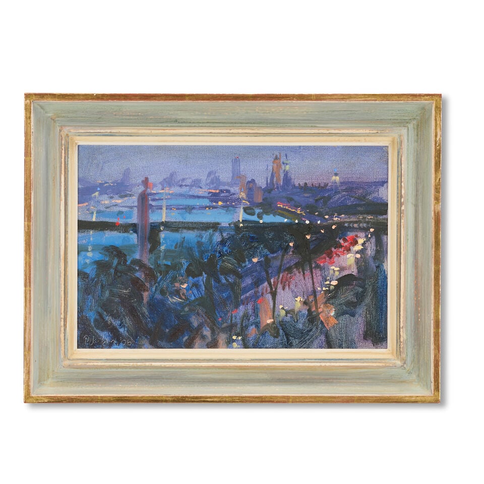 Peter Brown N.E.A.C. (British, born 1967) Evening to the West, from the Savoy, sketch - 3