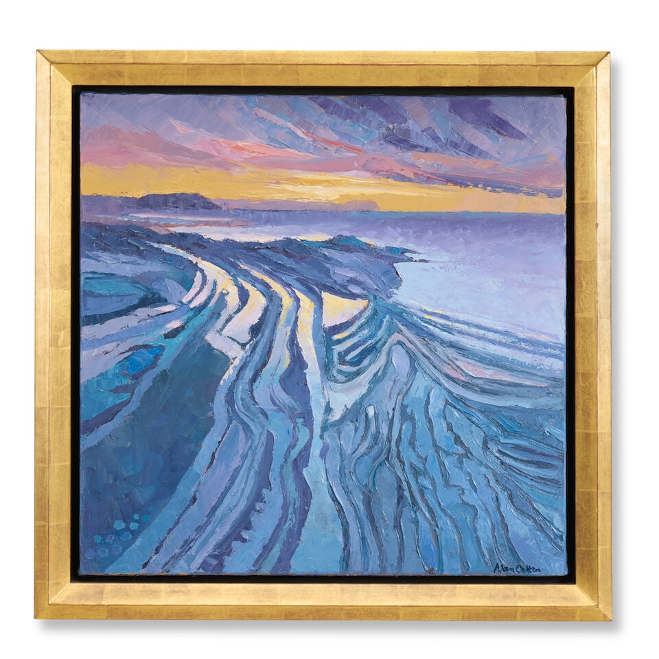 Alan Cotton (British, born 1936) Somerset Jurassic Rock Strata at Kilve Beach - 3