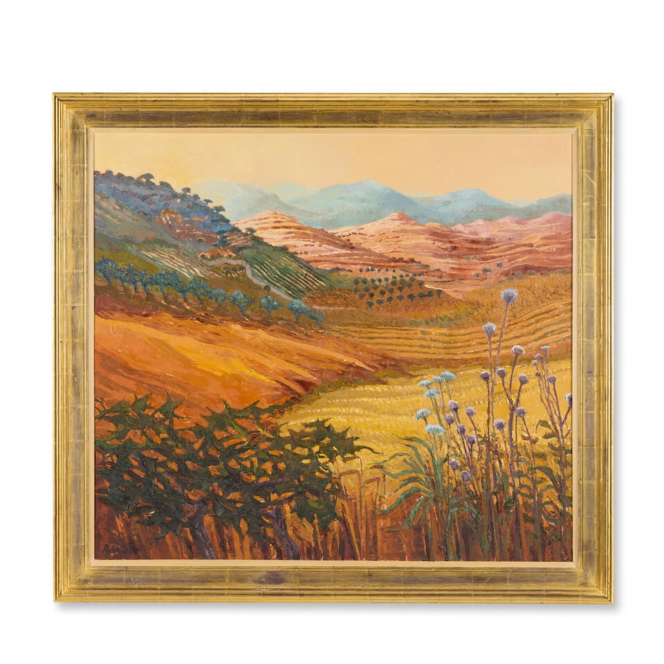 Alan Cotton (British, born 1936) Cyprus, Golden Summer Landscape - 3