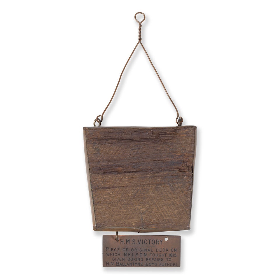 A section of oak reputedly from the deck of HMS Victory - 3