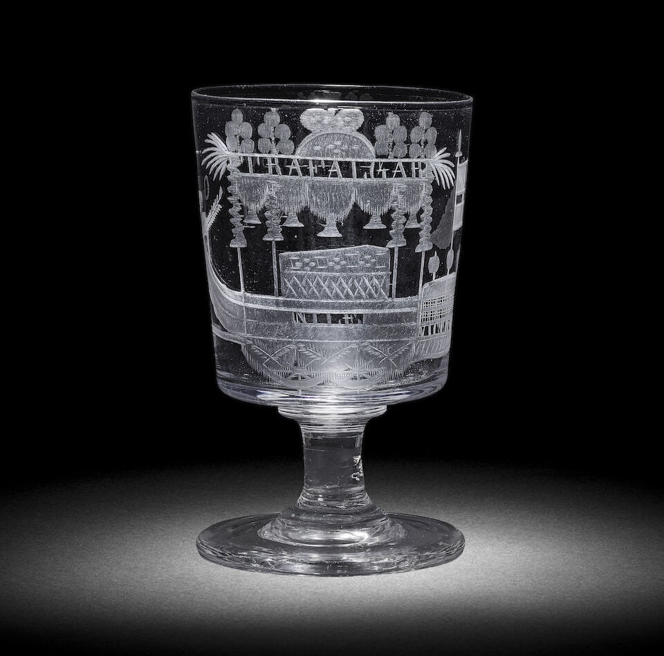 An engraved Nelson commemorative rummer, circa 1806 (1 of 1)
