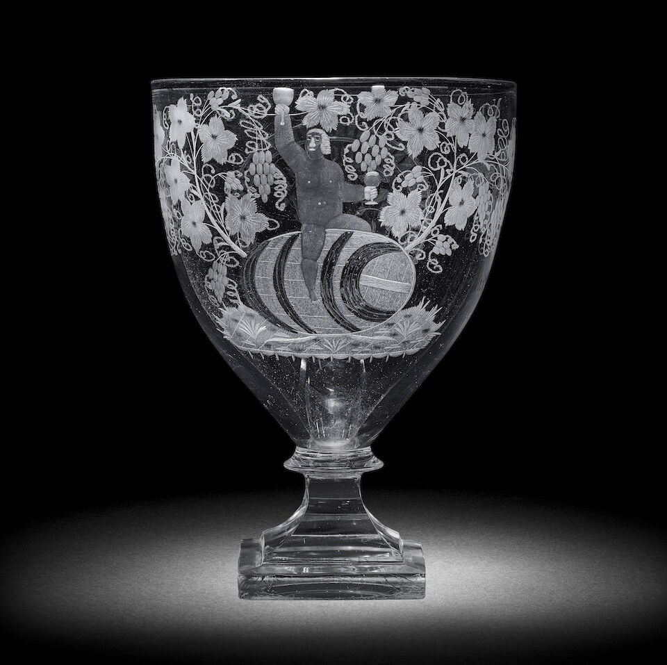 A large engraved Nelson and Warren commemorative rummer, circa 1805-10 - 2
