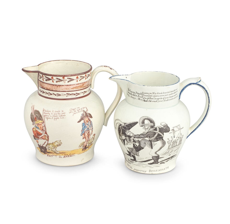 John Bull: Two pearlware jugs, circa 1803-10 (1 of 1)