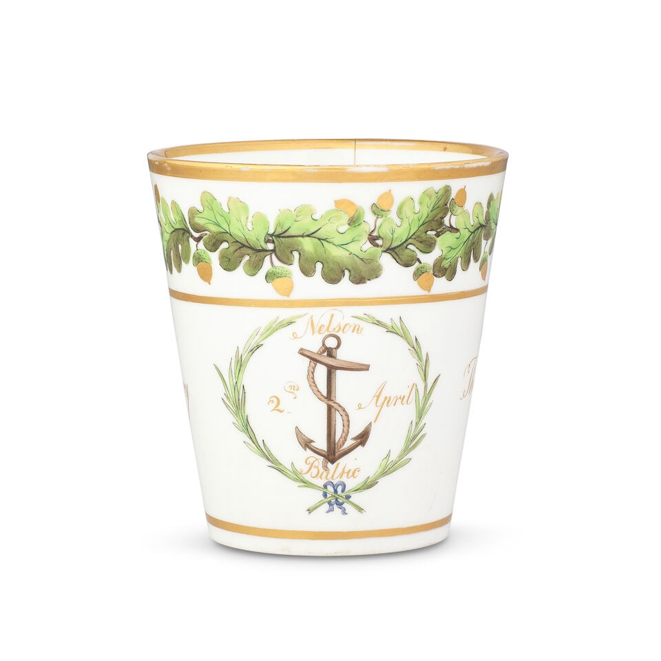 An English porcelain tumbler, probably Spode, from the 'Baltic Service', circa 1802-04 (1 of 1)