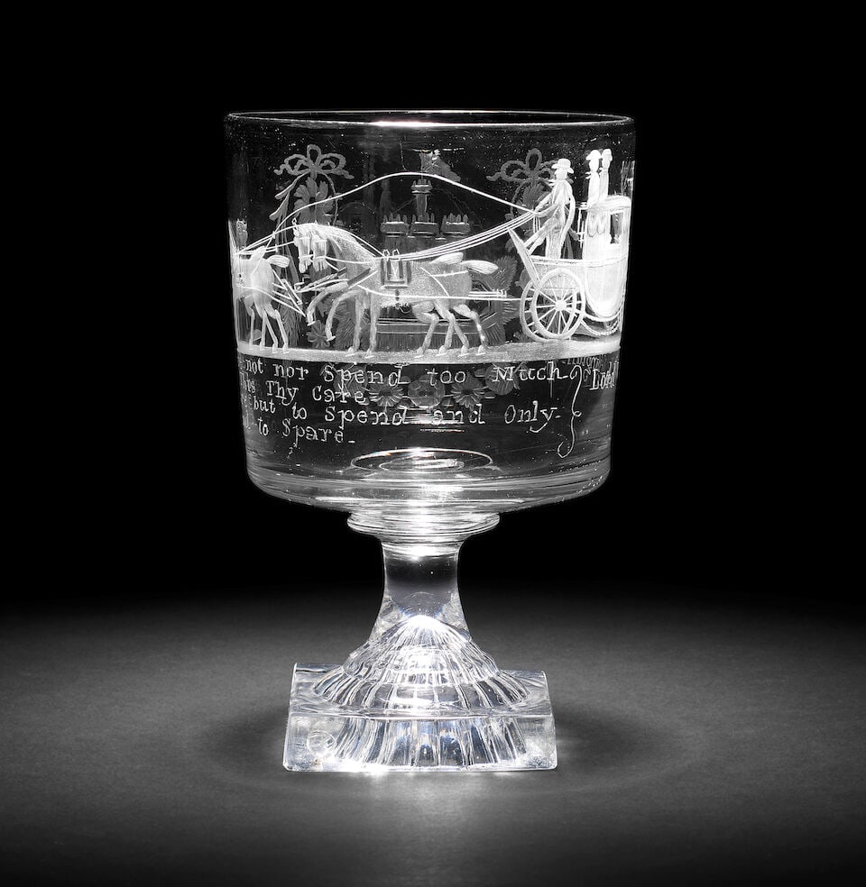 An engraved coaching rummer, circa 1810-20 (1 of 1)
