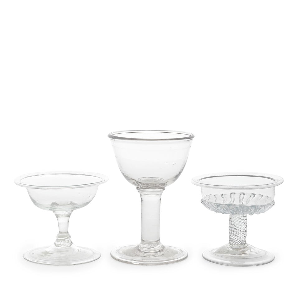Three rare and early sweetmeat glasses, early 18th century (1 of 1)